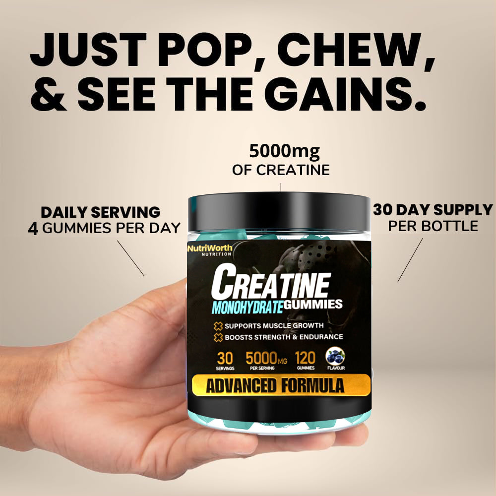 Nutriworth Creatine Gummies 30 Days -Strawberry